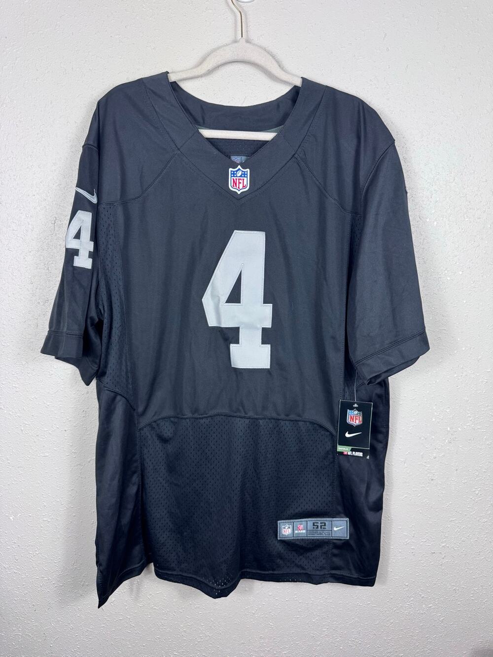 NWT Derek Carr Las Vegas Raiders Nike Jersey Size 52 #4